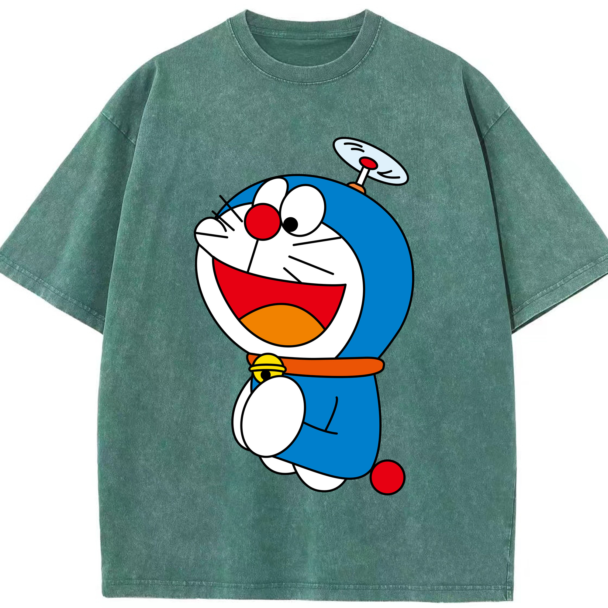 （画像用） ドラえもん Doraemon 綿100% ヴィンテージ風 半袖Tシャツ（フロントプリント）